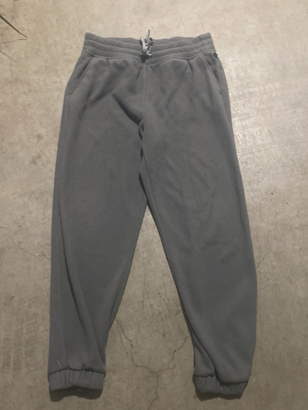 Men's Gray Fleece Joggers - Comfortable Elastic Waist Sweatpants